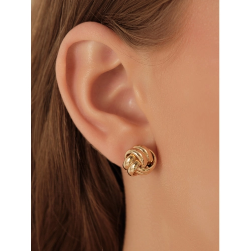 Серьги пусеты из желтого золота 585 пробы