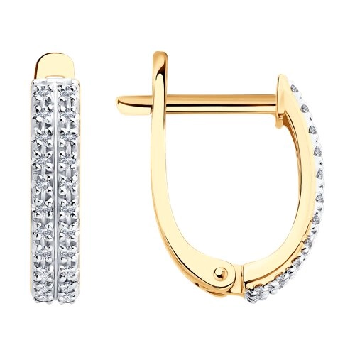 Серьги из золота 585 пробы с бриллиантами