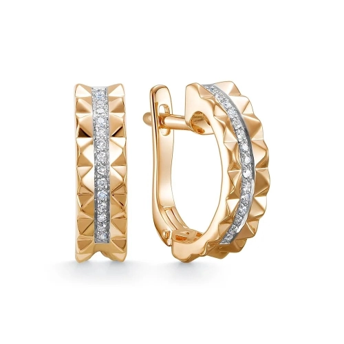 Серьги из золота 585 пробы с бриллиантами