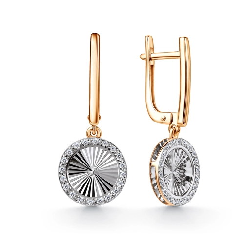 Серьги из золота 585 пробы с бриллиантами