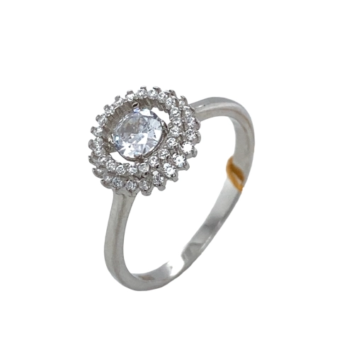 Кольцо из серебра 925 пробы с фианитами