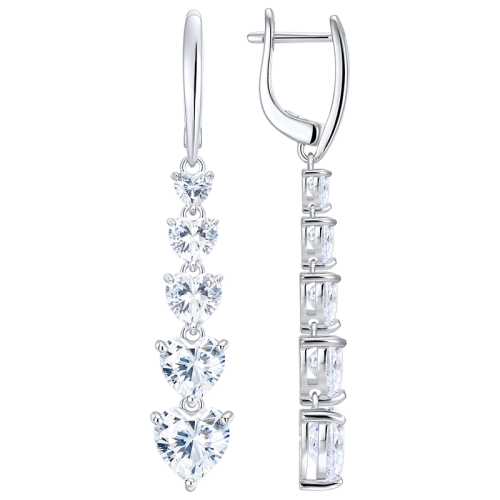 Серьги из серебра 925 пробы с цирконами