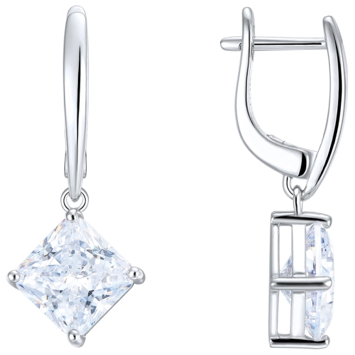 Серьги из серебра 925 пробы с цирконами