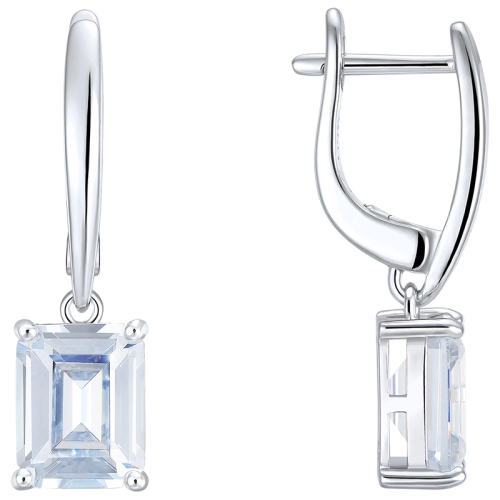 Серьги из серебра 925 пробы с цирконами