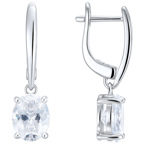 Серьги из серебра 925 пробы с цирконами