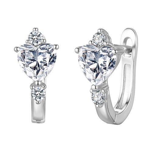 Серьги из серебра 925 пробы с цирконами