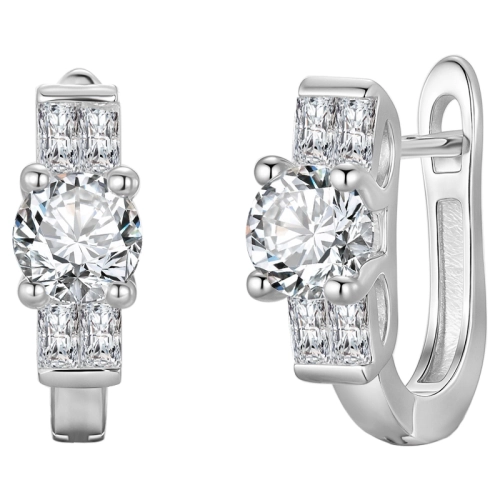 Серьги из серебра 925 пробы с цирконами