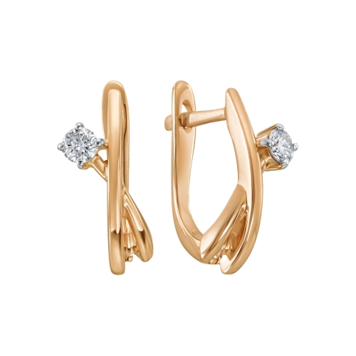 Серьги из золота 585 пробы с бриллиантами