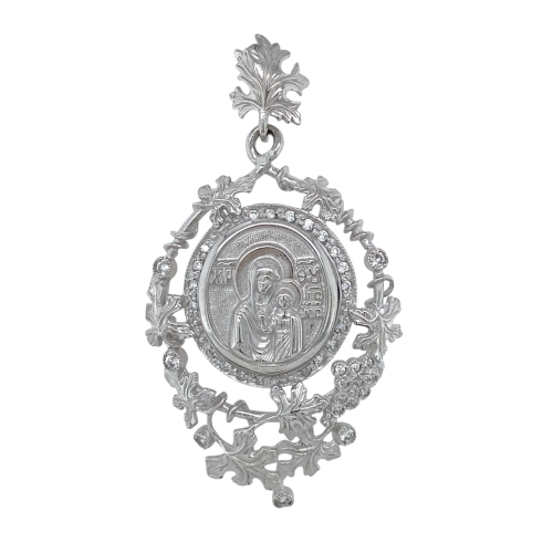 Подвеска (925) фианит икона казанская