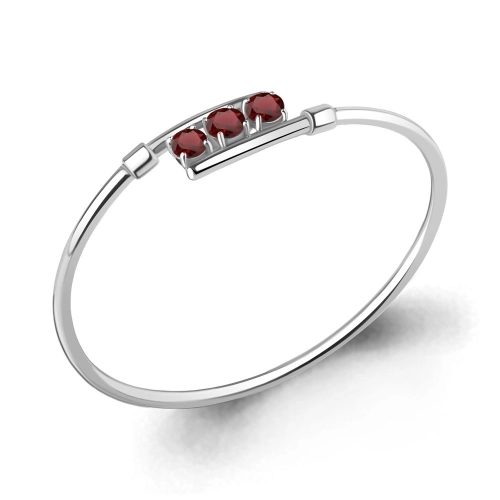 Браслет (925) гранат жесткий