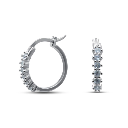 Серьги из серебра 925 пробы с цирконами