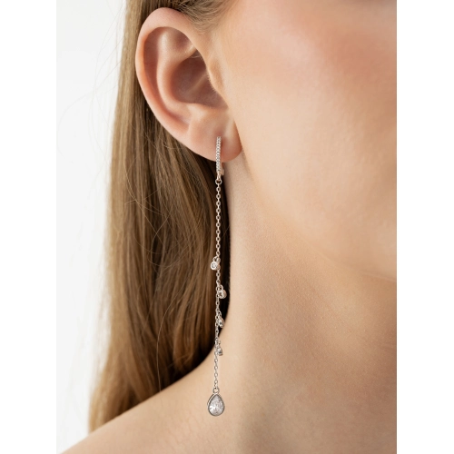 Серьги из серебра 925 пробы с цирконами