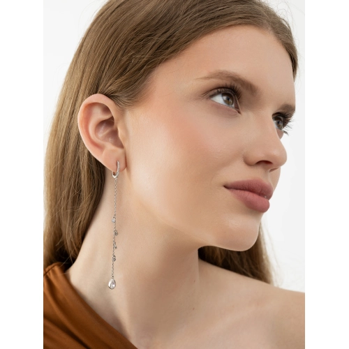 Серьги из серебра 925 пробы с цирконами