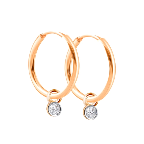 Серьги из золота 585 пробы с бриллиантами