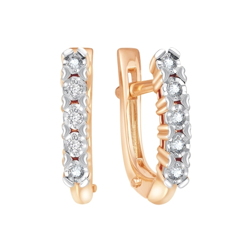 Серьги из золота 585 пробы с бриллиантами