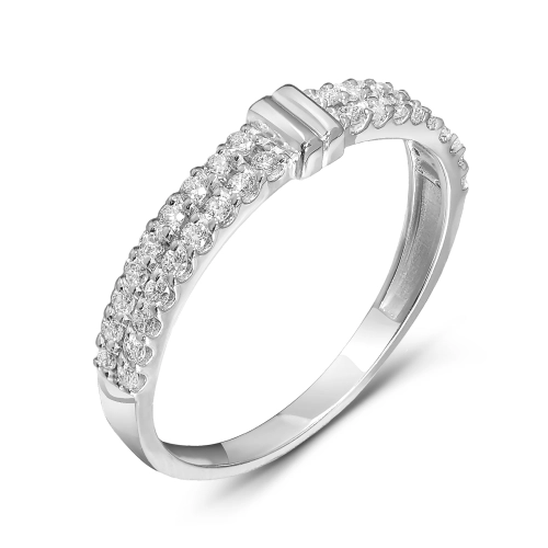 Кольцо из белого золота 585 пробы с бриллиантами