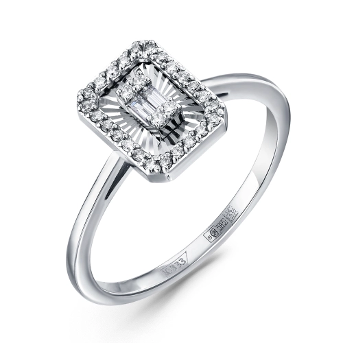 Кольцо из белого золота 585 пробы с бриллиантами