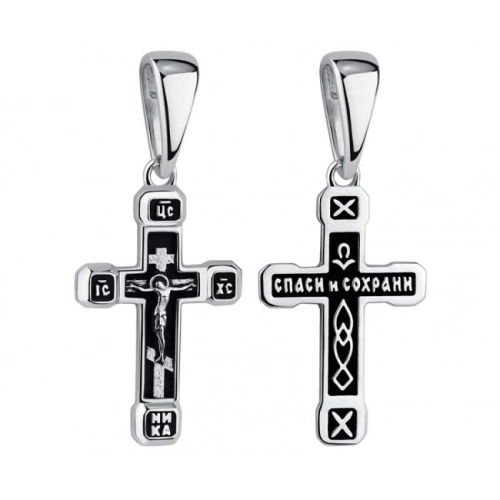Подвеска Крест из серебра 925 пробы