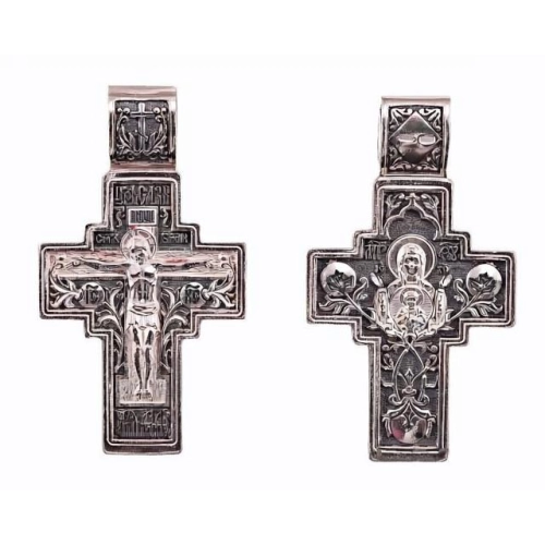 Подвеска Крест из серебра 925 пробы