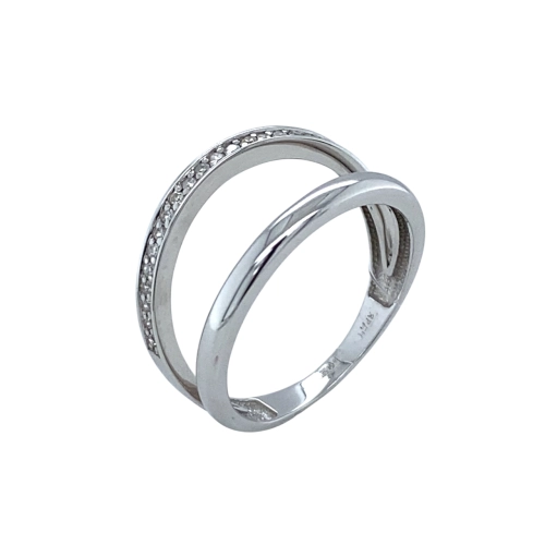 Кольцо из белого золота 585 пробы с бриллиантами