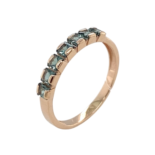 Кольцо из золота 585 пробы с зеленым кварцем