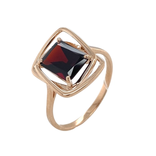 Кольцо из золота 585 пробы с гранатом