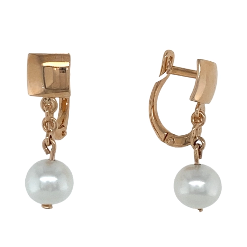 Серьги из золота 585 пробы с жемчугом