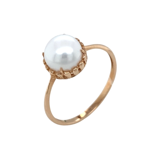 Кольцо из золота 585 пробы с жемчугом