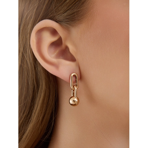 Серьги пусеты из золота 585 пробы