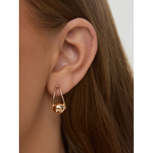 Серьги пусеты из золота 585 пробы