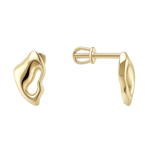 Серьги пусеты из желтого золота 585 пробы