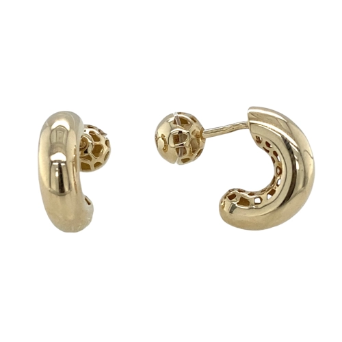 Серьги пусеты из желтого золота 585 пробы