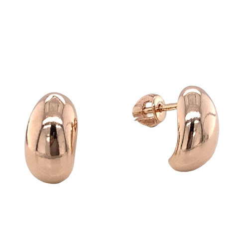 Серьги пусеты из серебра 925 пробы с позолотой