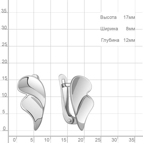 Серьги из серебра 925 пробы