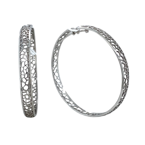 Серьги конго из серебра 925 пробы