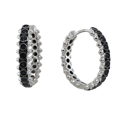 Серьги из серебра 925 пробы с цветными цирконами