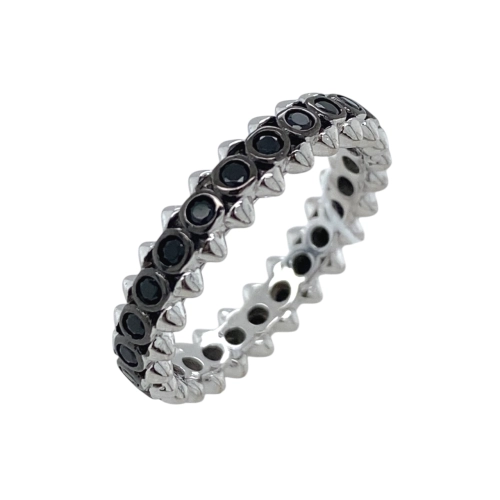 Кольцо из серебра 925 пробы с цветными цирконами