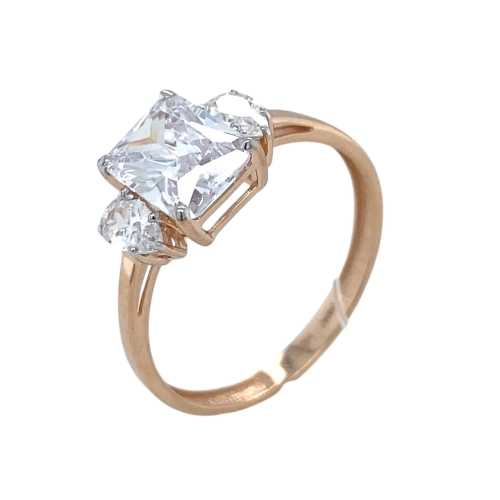 Кольцо из золота 585 пробы с фианитами