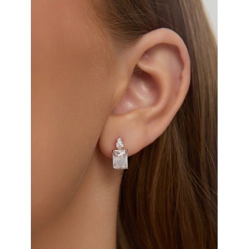 Серьги из золота 585 пробы с фианитами