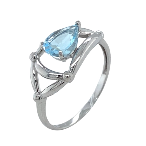 Кольцо из серебра 925 пробы с топазом