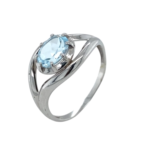 Кольцо из серебра 925 пробы с топазом