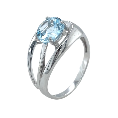 Кольцо из серебра 925 пробы с топазом