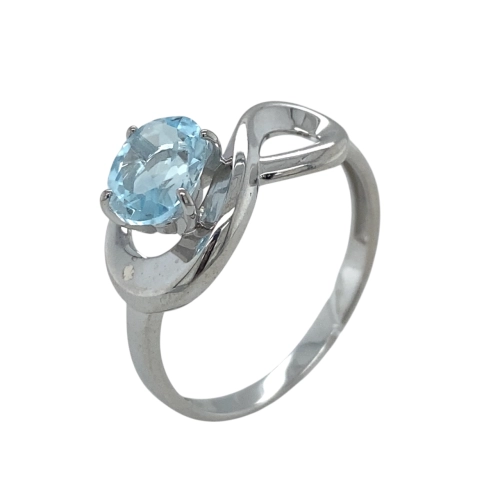 Кольцо из серебра 925 пробы с топазом