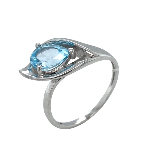 Кольцо из серебра 925 пробы с топазом