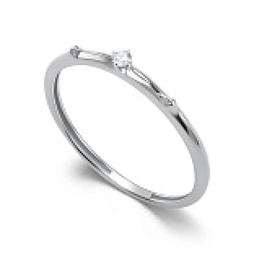 Кольцо из белого золота 585 пробы с бриллиантами