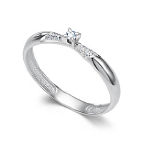 Кольцо из белого золота 585 пробы с бриллиантами