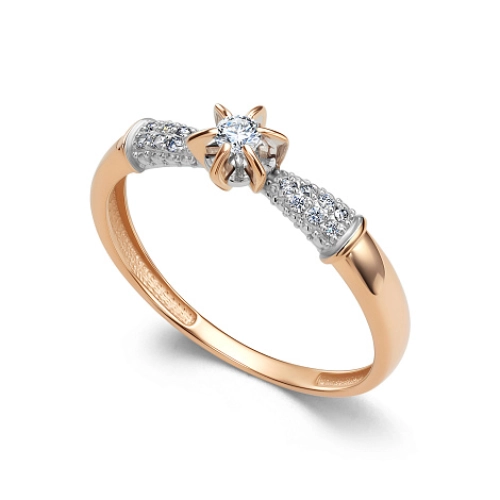 Кольцо из золота 585 пробы с бриллиантами