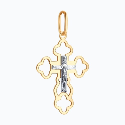 Подвеска Крест из золота 585 пробы