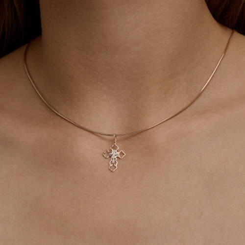 Подвеска Крест из золота 585 пробы