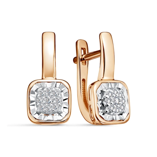 Серьги из золота 585 пробы с бриллиантами